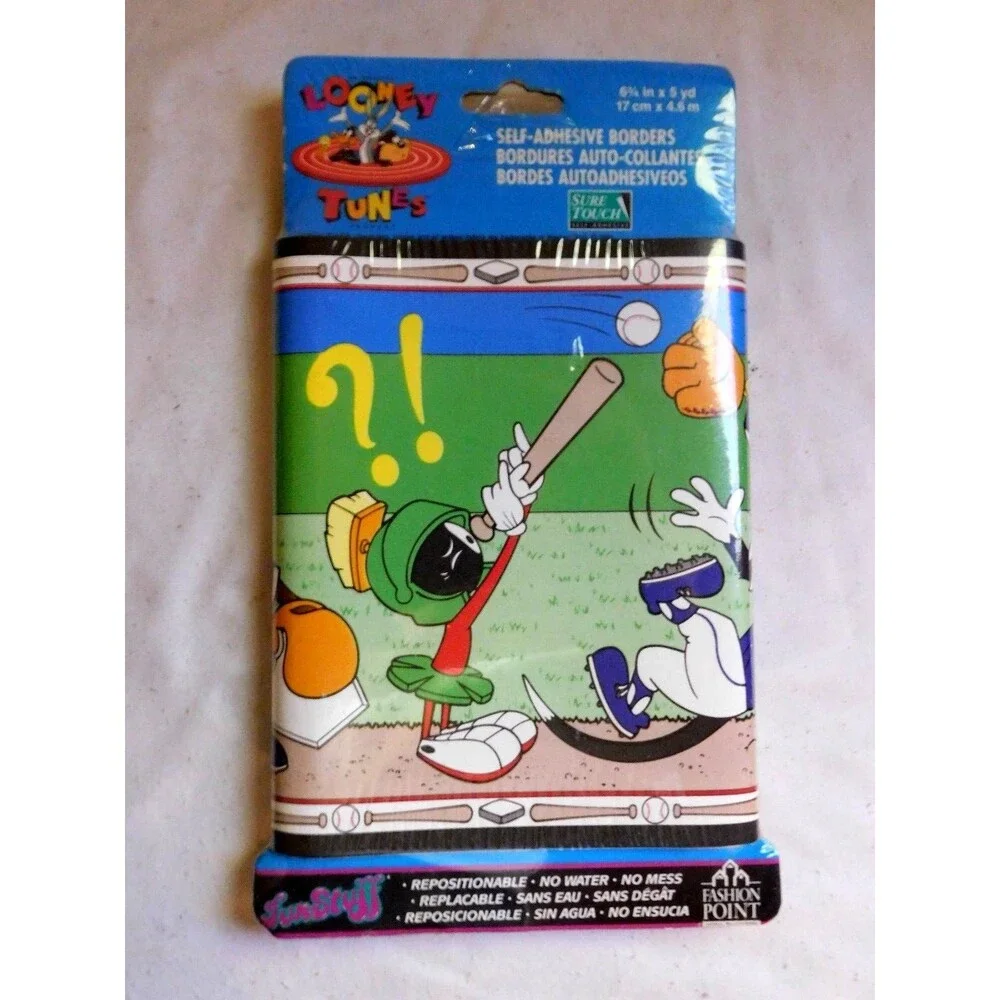 Vintage Looney Tunes Border 4 Self Adhesive Border Wallpaper SEALED 6 3/4 X 5YD